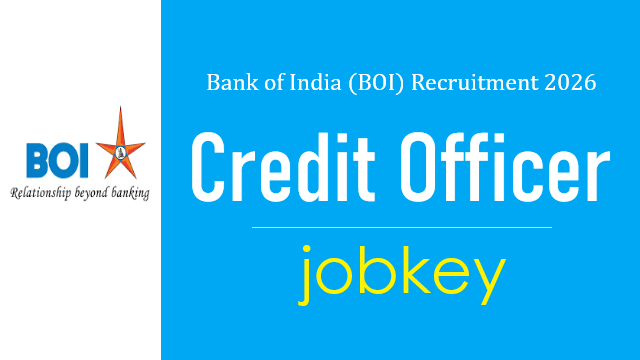 Bank of India Credit Officers Online Form 2026-jobkey